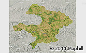 Satellite 3D Map of Razgrad, lighten, semi-desaturated
