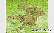 Satellite 3D Map of Razgrad, physical outside
