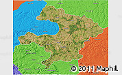 Satellite 3D Map of Razgrad, political outside