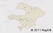 Shaded Relief 3D Map of Razgrad, cropped outside