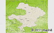 Shaded Relief 3D Map of Razgrad, physical outside