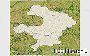 Shaded Relief 3D Map of Razgrad, satellite outside