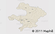 Shaded Relief 3D Map of Razgrad, single color outside