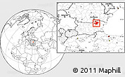 Blank Location Map of Razgrad, within the entire country