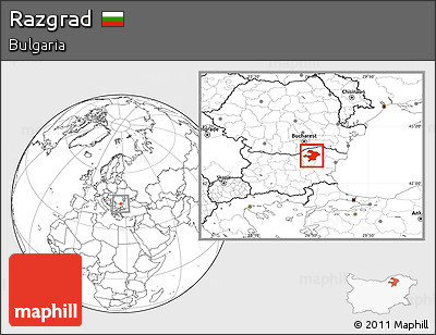 Blank Location Map of Razgrad