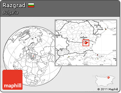 Blank Location Map of Razgrad