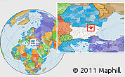 Political Location Map of Razgrad, highlighted country