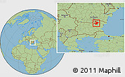 Savanna Style Location Map of Razgrad, within the entire country