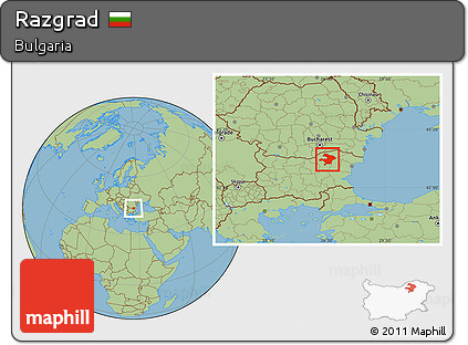 Savanna Style Location Map of Razgrad