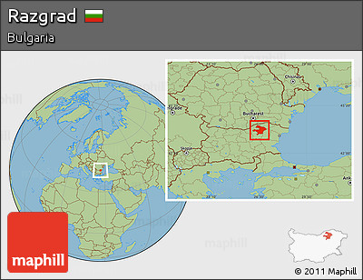 Savanna Style Location Map of Razgrad