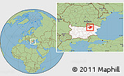 Savanna Style Location Map of Razgrad, highlighted country