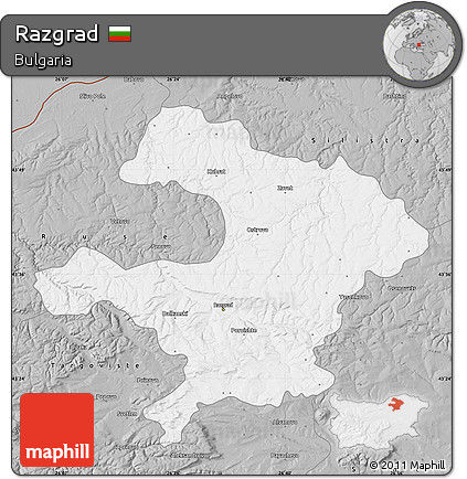 Gray Map of Razgrad