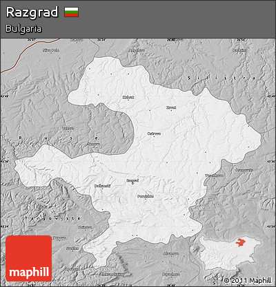 Gray Map of Razgrad