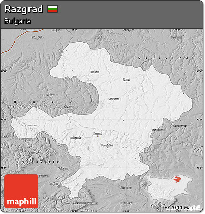 Gray Map of Razgrad