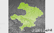 Physical Map of Razgrad, darken, desaturated