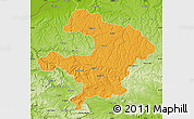 Political Map of Razgrad, physical outside