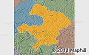 Political Map of Razgrad, semi-desaturated