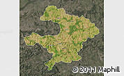 Satellite Map of Razgrad, darken, semi-desaturated