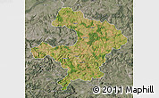 Satellite Map of Razgrad, semi-desaturated