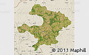 Satellite Map of Razgrad, shaded relief outside