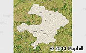 Shaded Relief Map of Razgrad, satellite outside