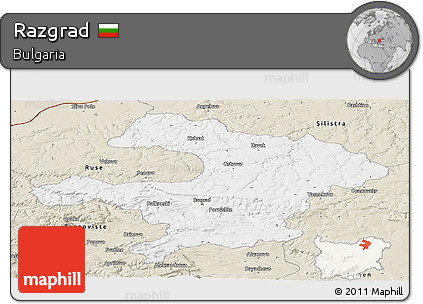 Classic Style Panoramic Map of Razgrad