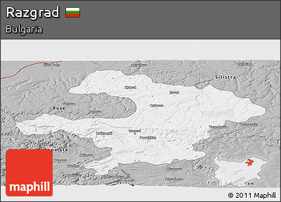 Gray Panoramic Map of Razgrad