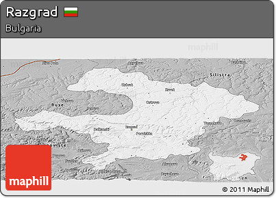 Gray Panoramic Map of Razgrad