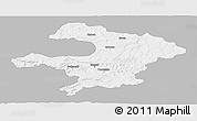 Gray Panoramic Map of Razgrad, single color outside