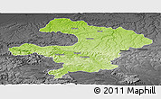Physical Panoramic Map of Razgrad, darken, desaturated