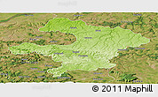 Physical Panoramic Map of Razgrad, satellite outside