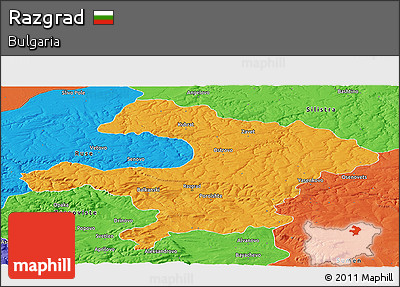 Political Panoramic Map of Razgrad