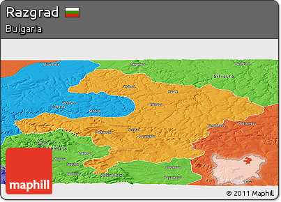 Political Panoramic Map of Razgrad