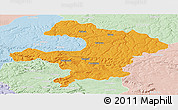 Political Panoramic Map of Razgrad, lighten