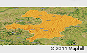 Political Panoramic Map of Razgrad, satellite outside
