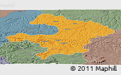 Political Panoramic Map of Razgrad, semi-desaturated