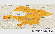 Political Panoramic Map of Razgrad, shaded relief outside