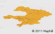 Political Panoramic Map of Razgrad, single color outside