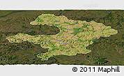 Satellite Panoramic Map of Razgrad, darken