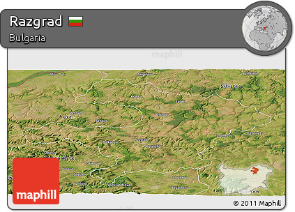 Satellite Panoramic Map of Razgrad