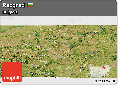 Satellite Panoramic Map of Razgrad