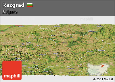 Satellite Panoramic Map of Razgrad