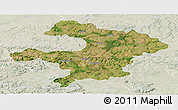 Satellite Panoramic Map of Razgrad, lighten