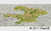 Satellite Panoramic Map of Razgrad, lighten, semi-desaturated