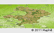 Satellite Panoramic Map of Razgrad, physical outside
