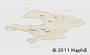 Shaded Relief Panoramic Map of Razgrad, cropped outside