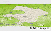 Shaded Relief Panoramic Map of Razgrad, physical outside