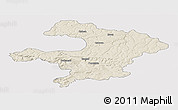 Shaded Relief Panoramic Map of Razgrad, single color outside