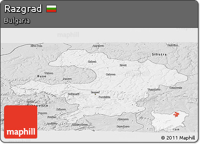 Silver Style Panoramic Map of Razgrad