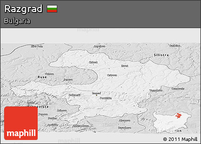 Silver Style Panoramic Map of Razgrad